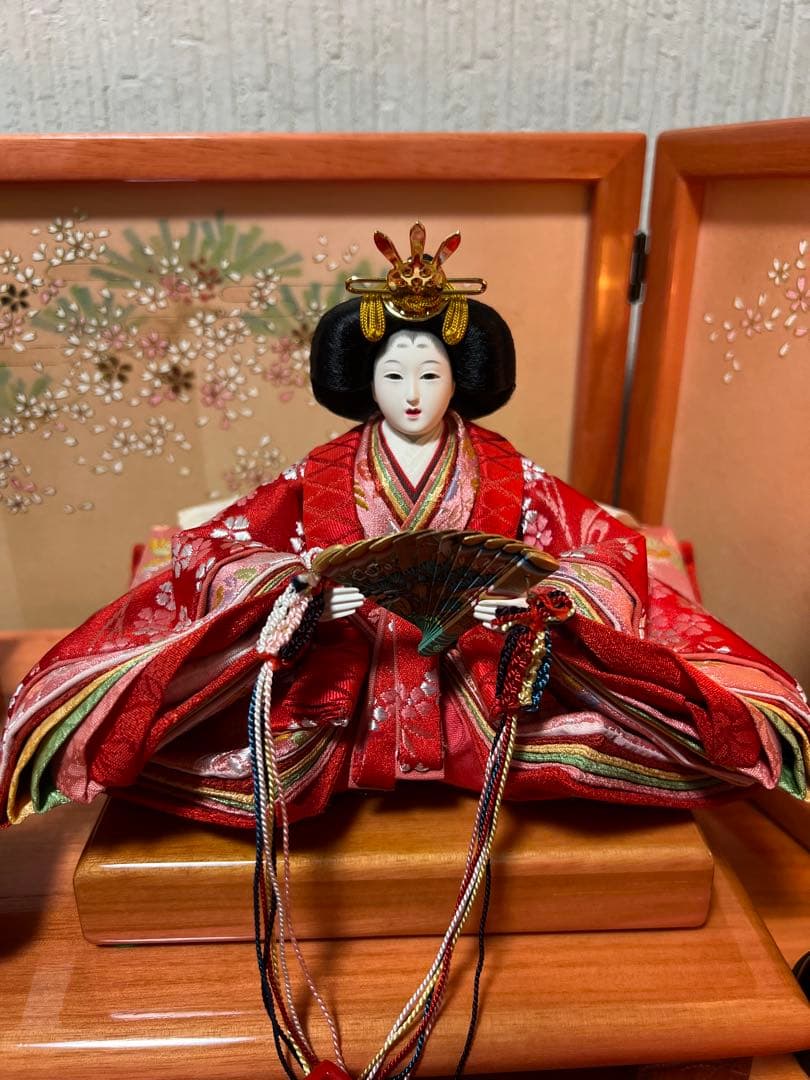 雛人形　三人官女　雪洞　台座セット