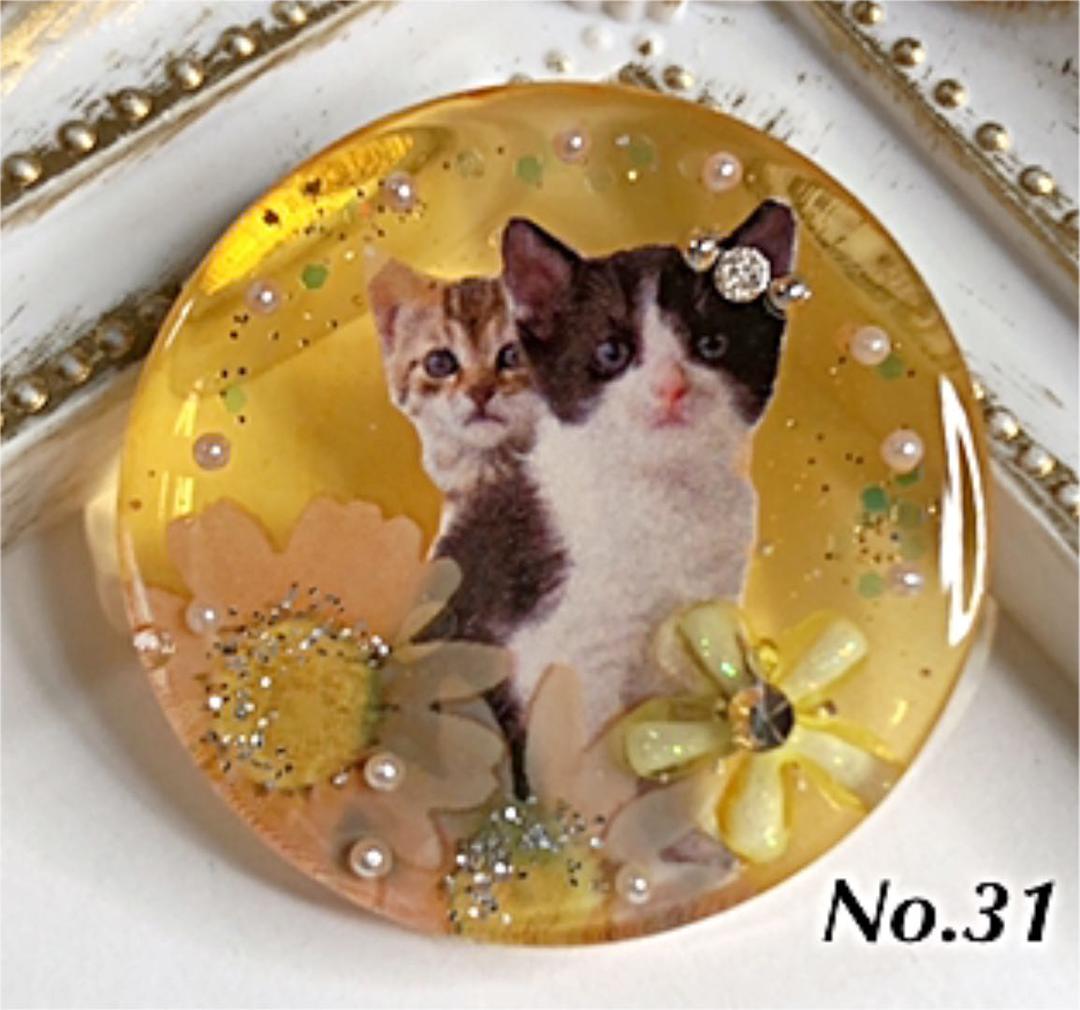 ハンドメイドレジンヘアゴム・ポニーフック・ブローチ♡No.31