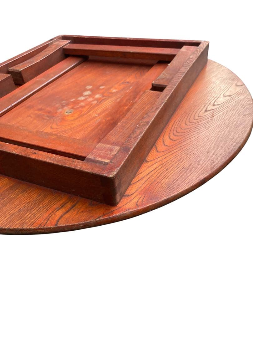 昭和レトロ 小さめ ちゃぶ台 折りたたみ式 直径63.5 古道具 古家具