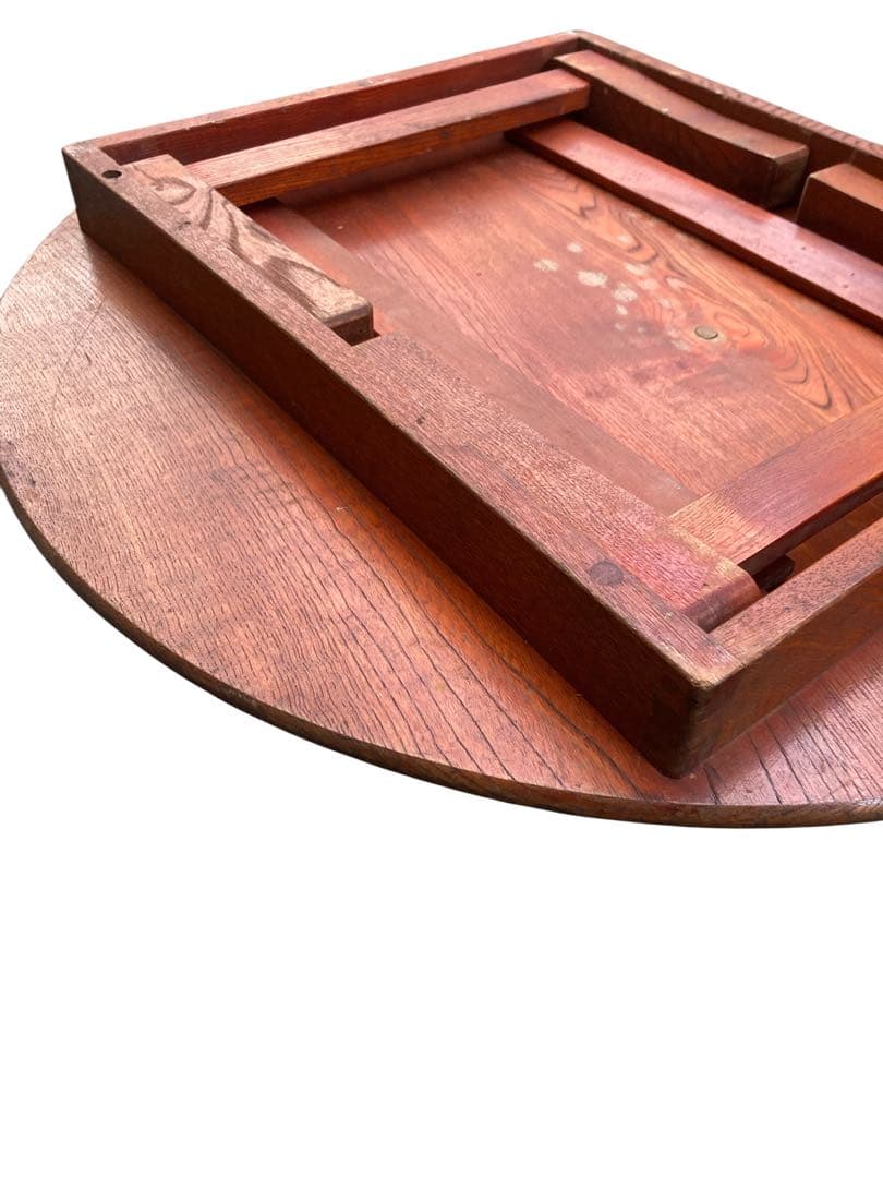 昭和レトロ 小さめ ちゃぶ台 折りたたみ式 直径63.5 古道具 古家具