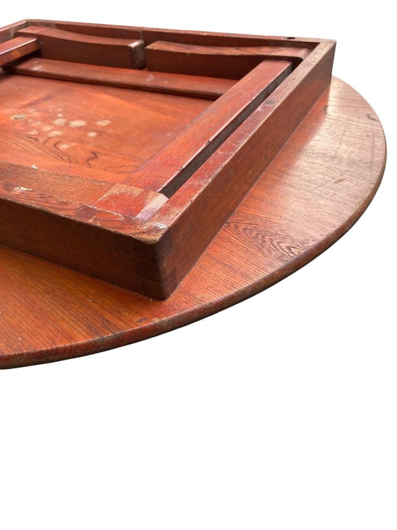 昭和レトロ 小さめ ちゃぶ台 折りたたみ式 直径63.5 古道具 古家具