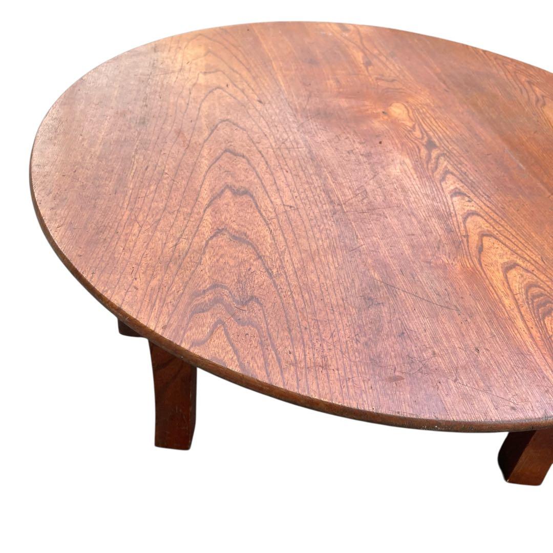 昭和レトロ 小さめ ちゃぶ台 折りたたみ式 直径63.5 古道具 古家具