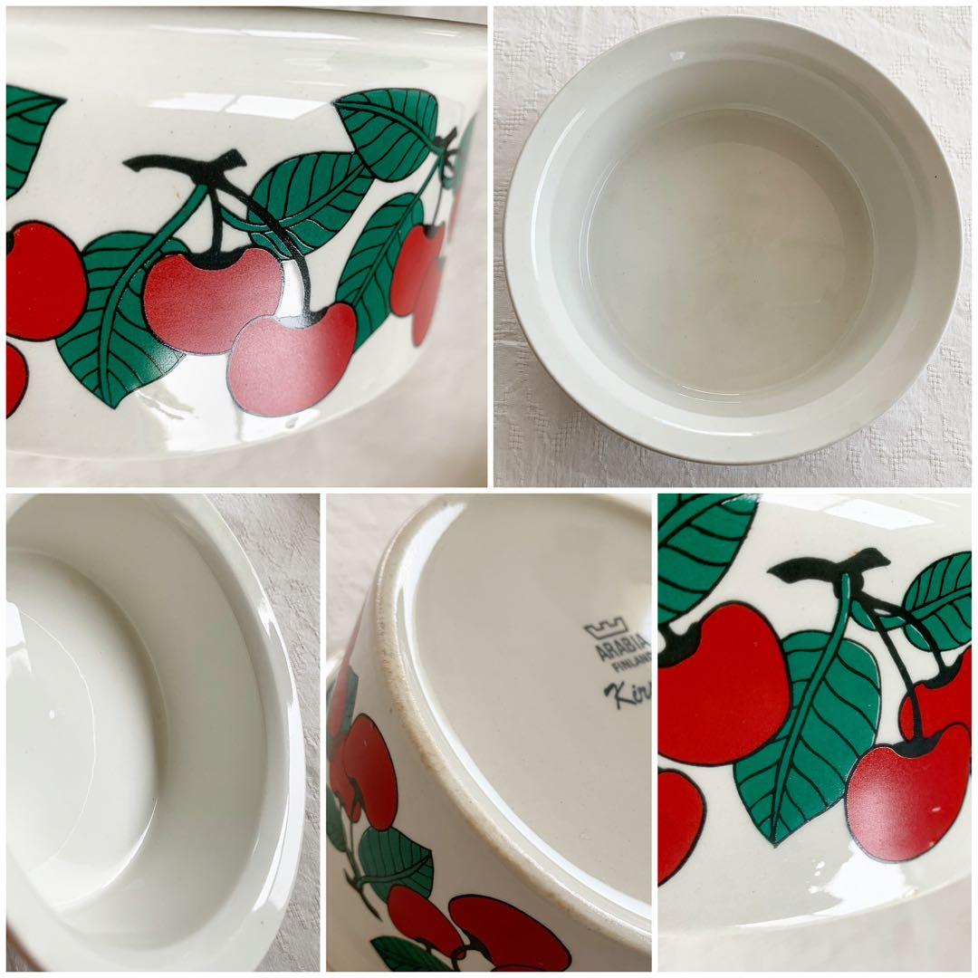 ARABIA ꙳⋆Kirsikka⋆꙳15cm さくらんぼ 北欧ビンテージ