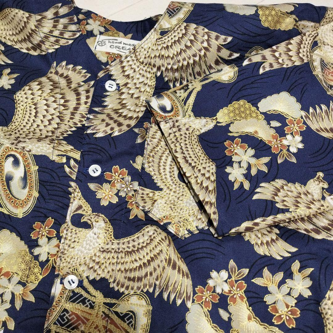 kyonさん専用ページ鯉口シャツ　お祭り着!!130上下ハンドメイド