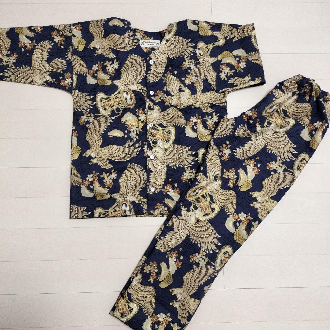 kyonさん専用ページ鯉口シャツ　お祭り着!!130上下ハンドメイド