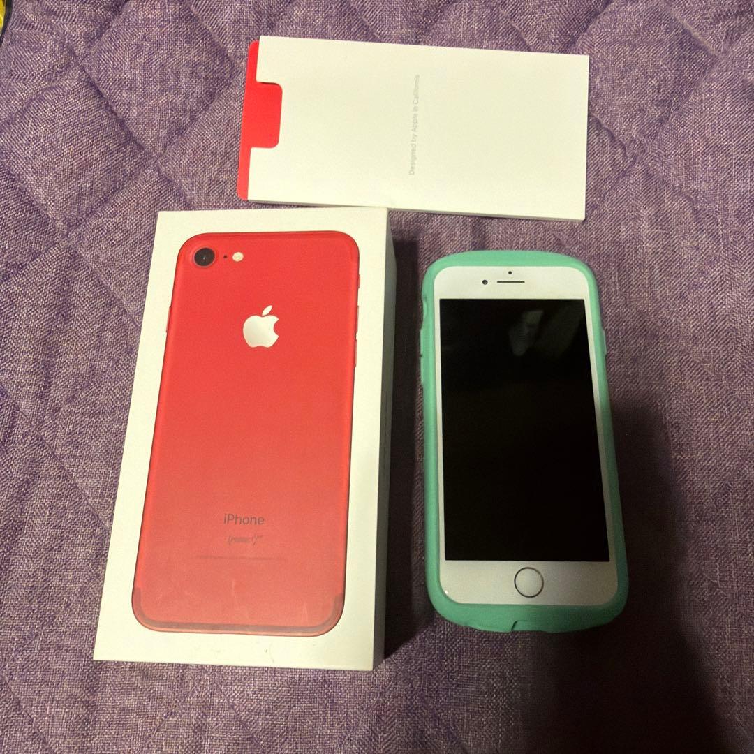 最終値下げ 動作確認済みApple iPhone 7 赤色 本体
