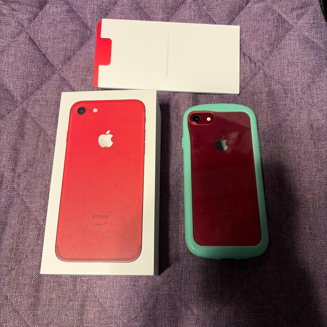最終値下げ 動作確認済みApple iPhone 7 赤色 本体