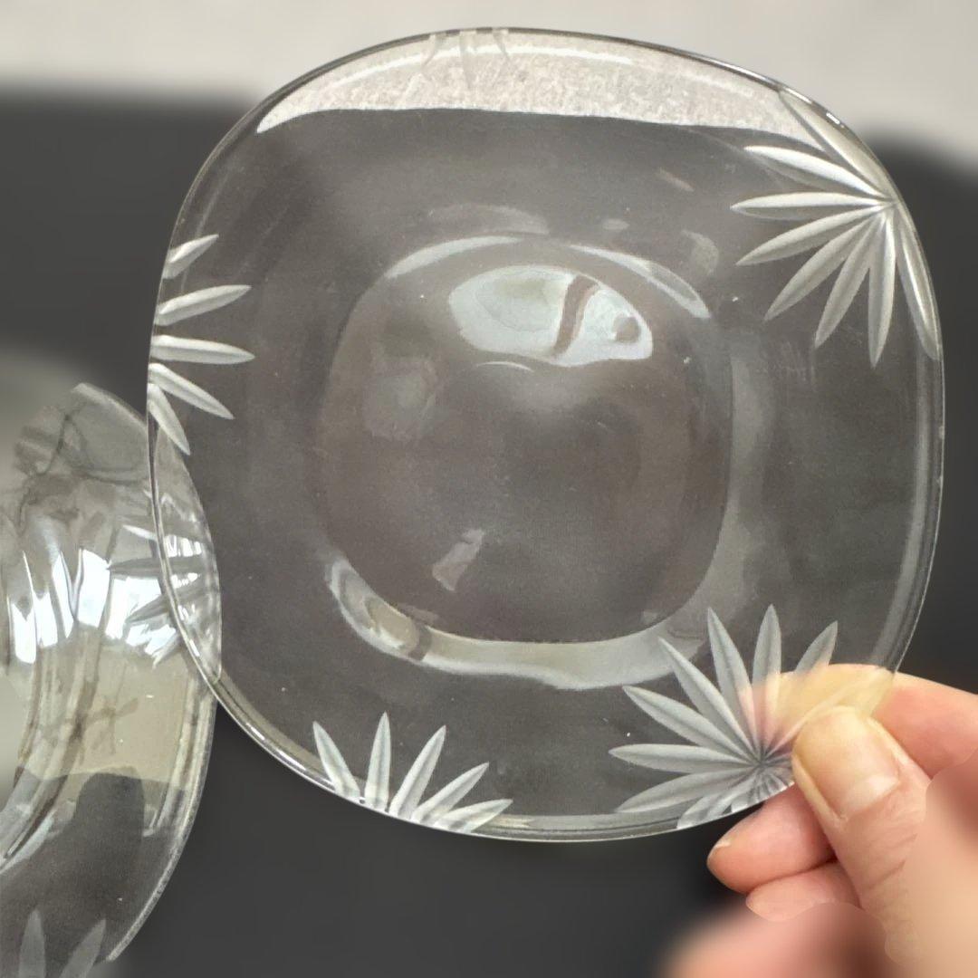 辻和美　ガラスプレート　二枚セット