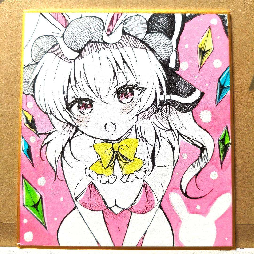 ぱ*り様 手描きイラスト 小色紙 東方Project フランドール・スカーレット