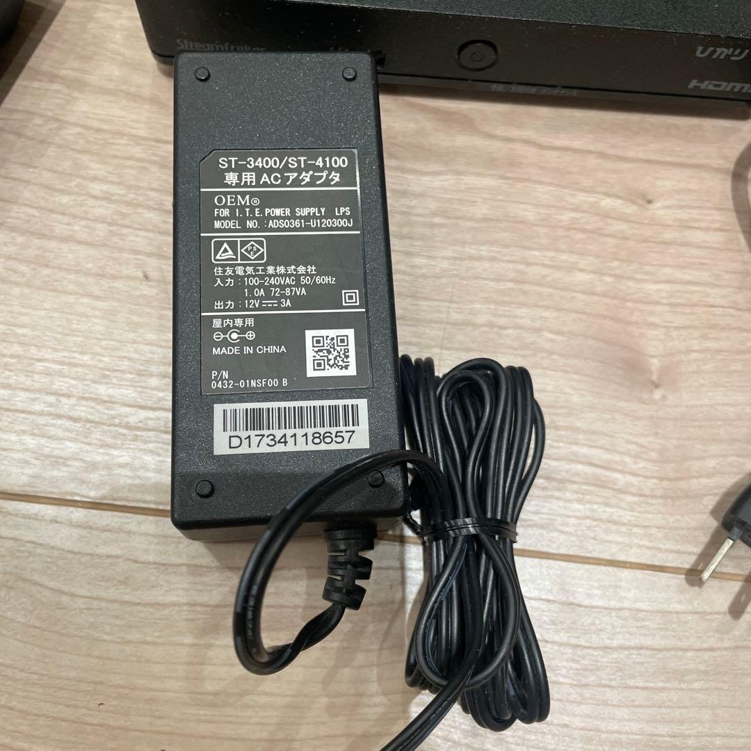 ひかりTV ST 3400 本体チューナー、アダプター、リモコン