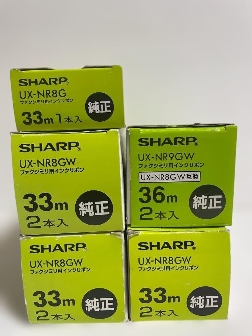 未使用 シャープ FAX用インクリボン UXNR8G 7本 UXNR9G 2本