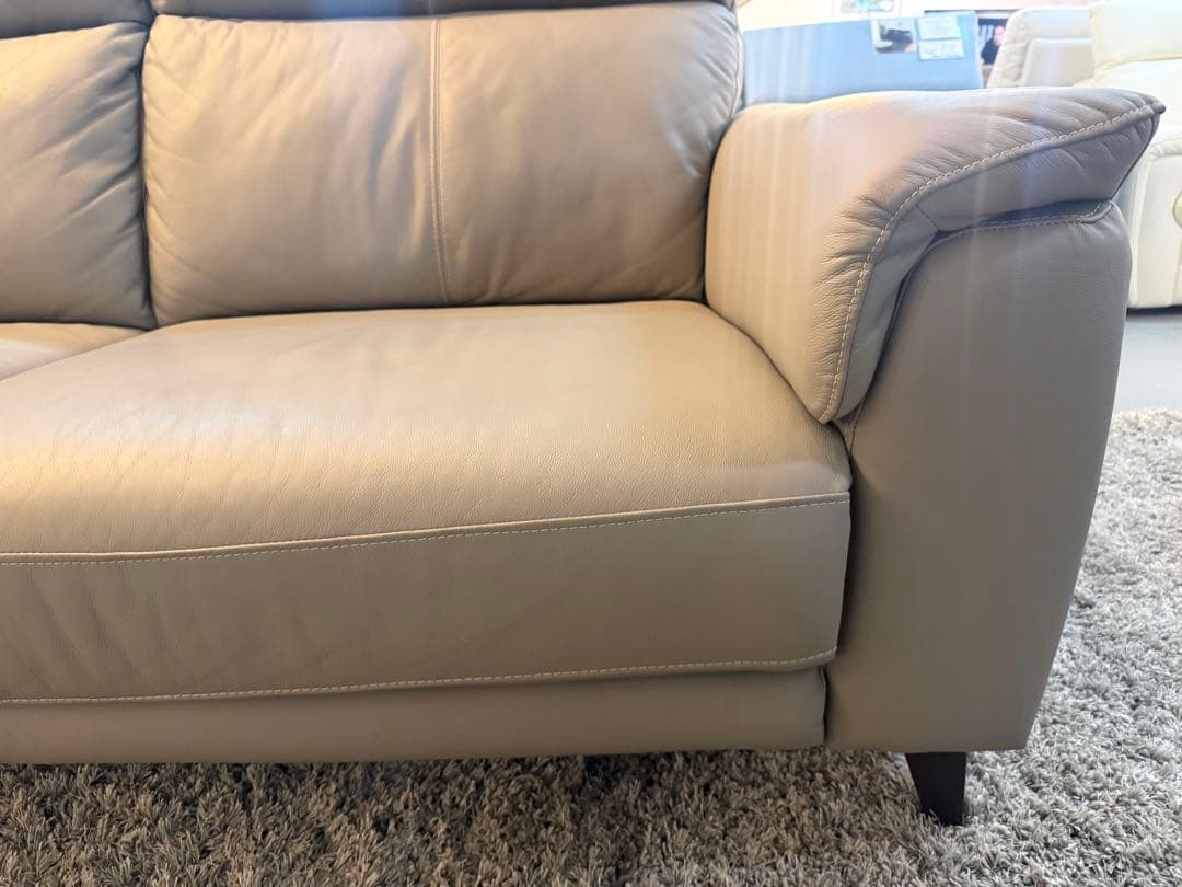ニトリ　３人掛けソファ　本革（一部合成皮革）