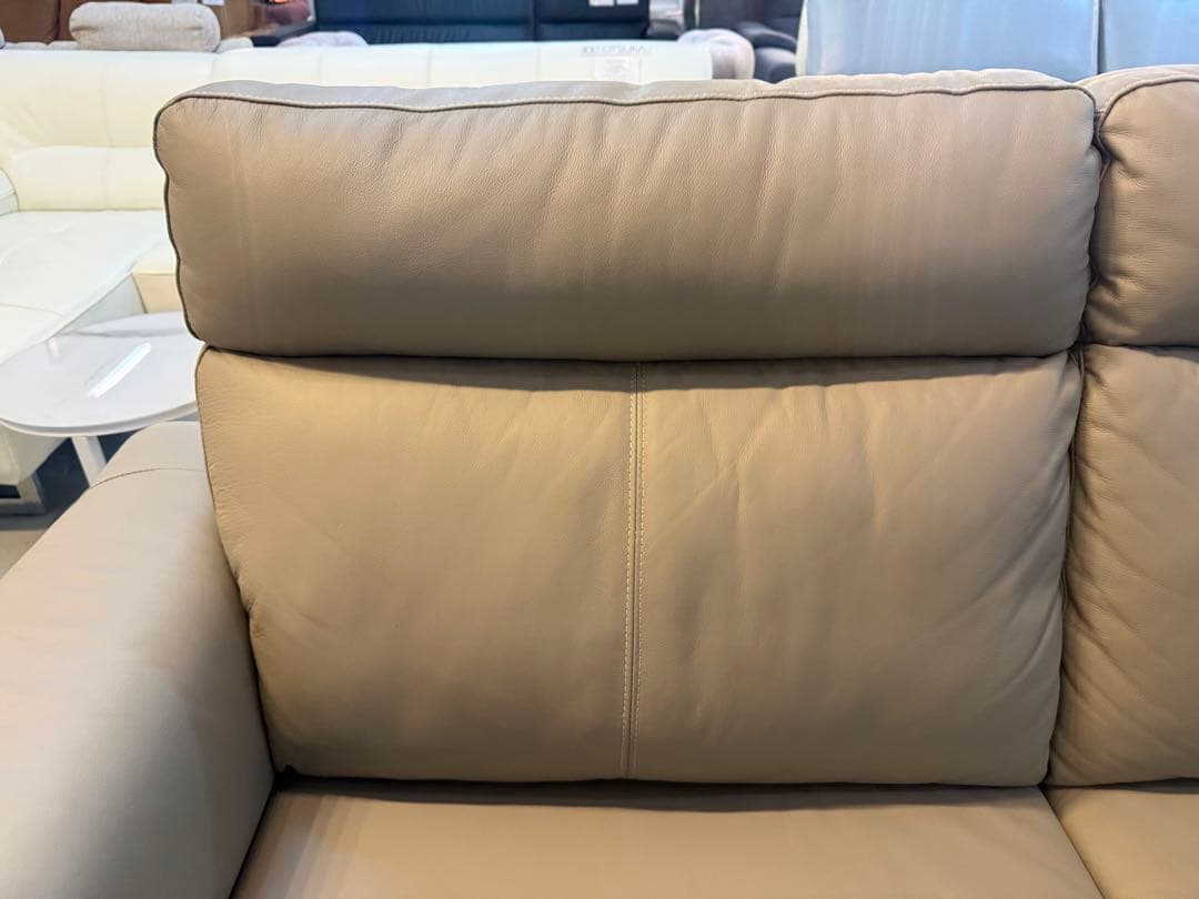 ニトリ　３人掛けソファ　本革（一部合成皮革）