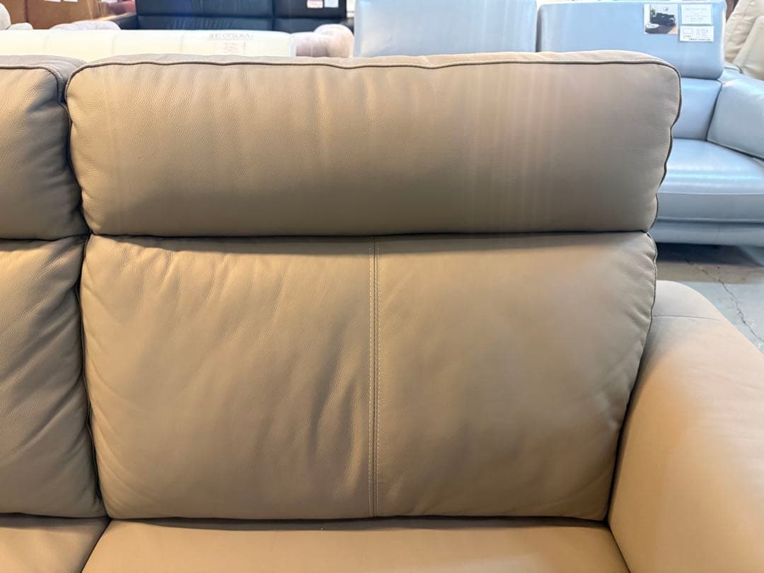 ニトリ　３人掛けソファ　本革（一部合成皮革）