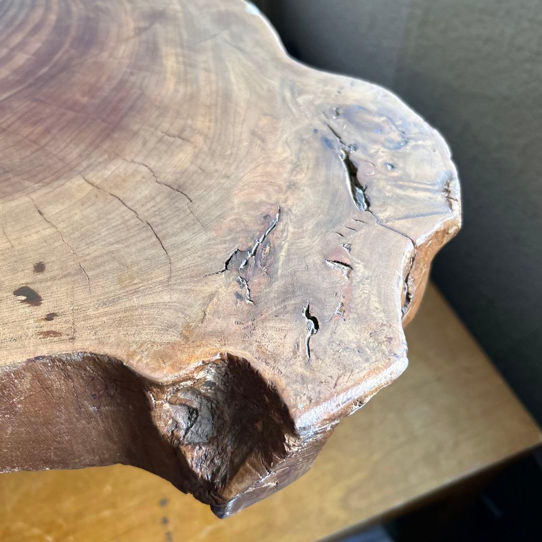 切り株テーブル　一枚板座卓　天然木　コーヒーテーブル