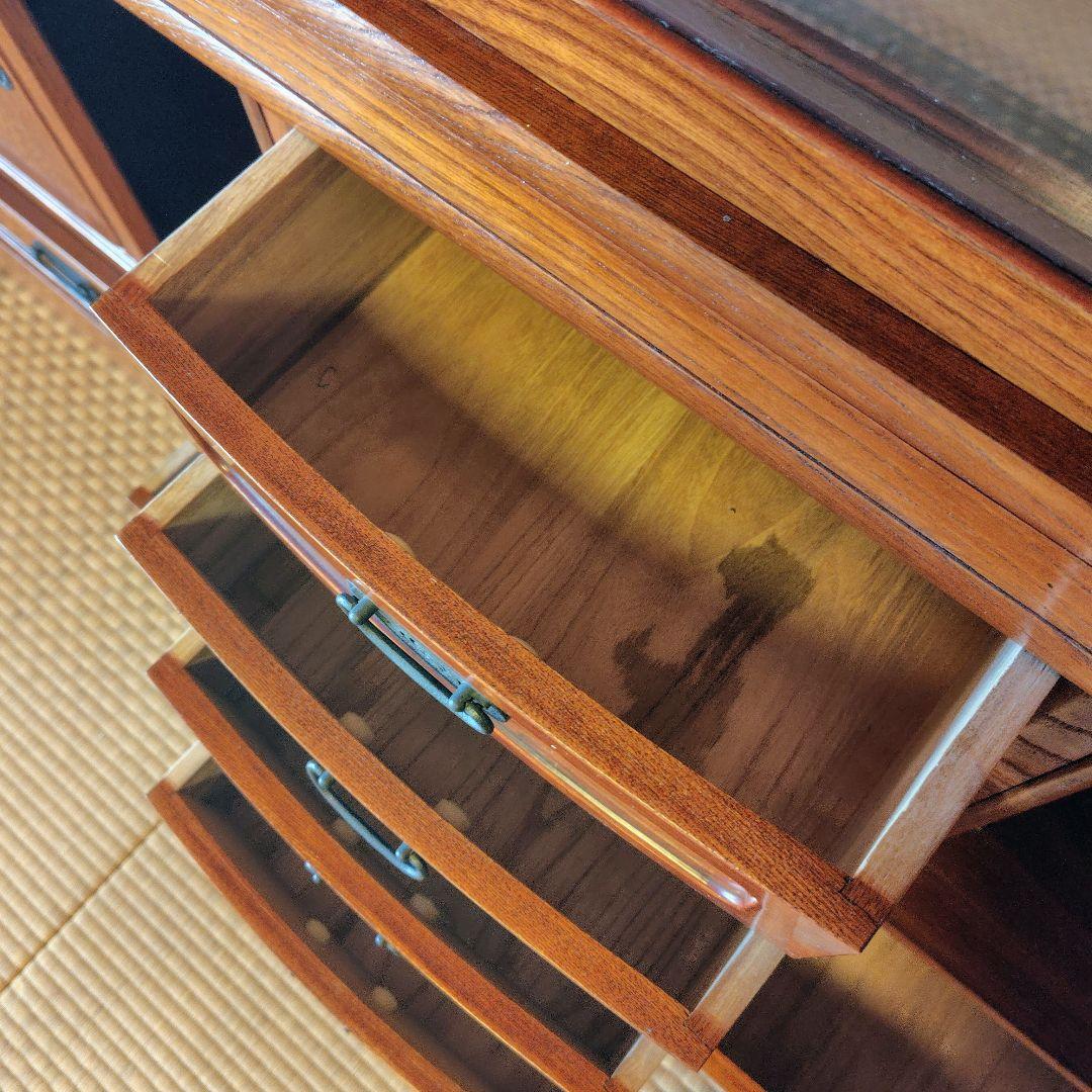 【高級・美品】欅（けやき）和家具 茶棚 飾り棚 飾棚 和箪笥 木目が美しい逸品