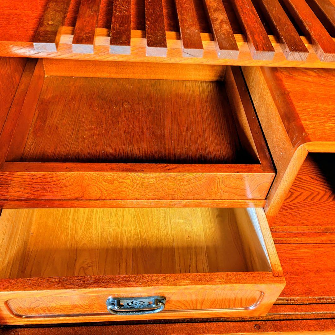 【高級・美品】欅（けやき）和家具 茶棚 飾り棚 飾棚 和箪笥 木目が美しい逸品