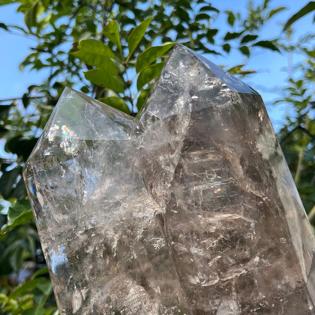 ✳️超極上水晶✨レインボー ファントム スモーキークォーツ ツインポイント 天然石