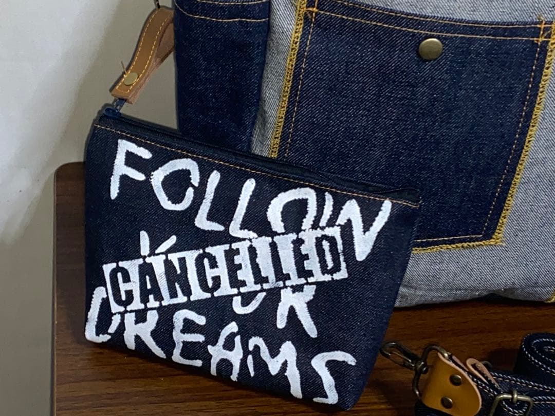 ☆岡山デニム☆ステンシル☆バンクシー☆☆4wayボストンバッグ