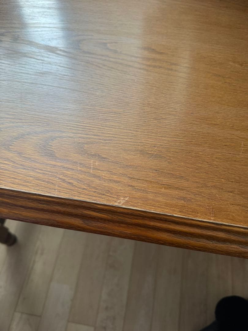 SALE イタリア製　木製　机　アンティーク　デスク　引き出し2つ付き