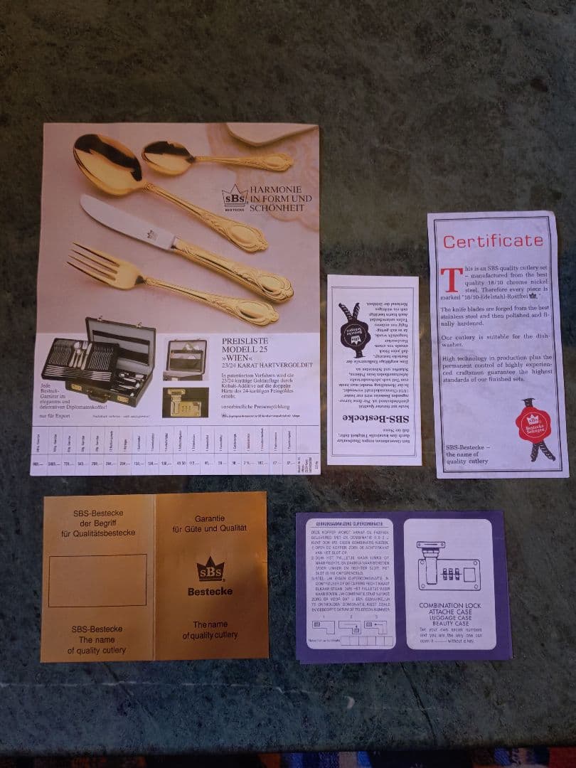 未使用 ドイツゾーリンゲンSBS Bestecke 高級カトラリー フルセット