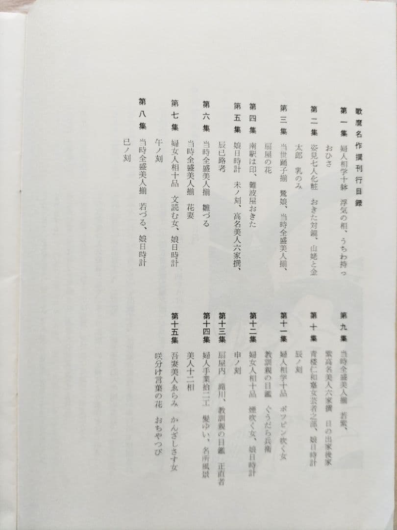 喜多川歌麿 名作撰 手摺木版画 全30作揃い 悠々洞出版