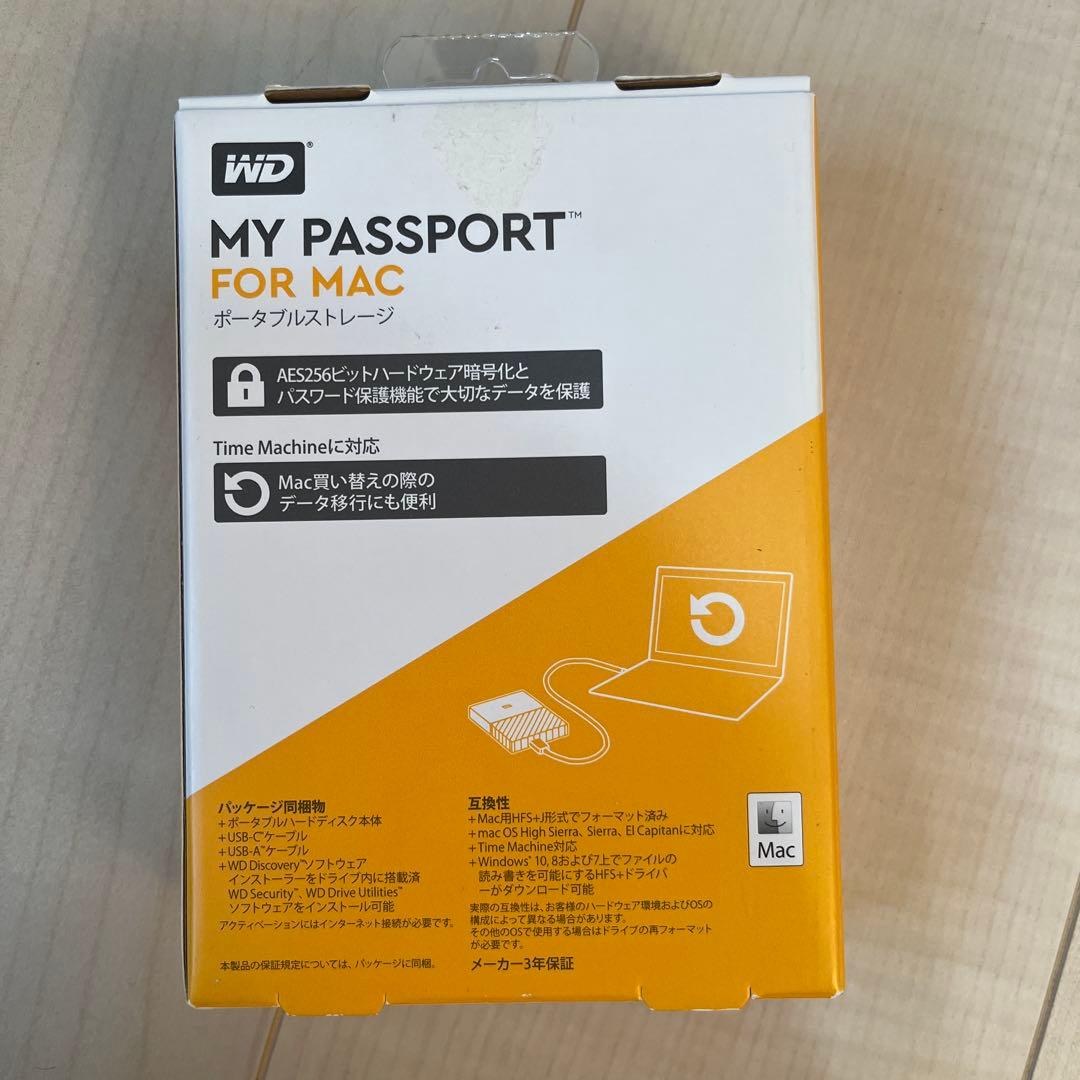 外付けハードディスク・ドライブ WD My Passport for Mac 2TB