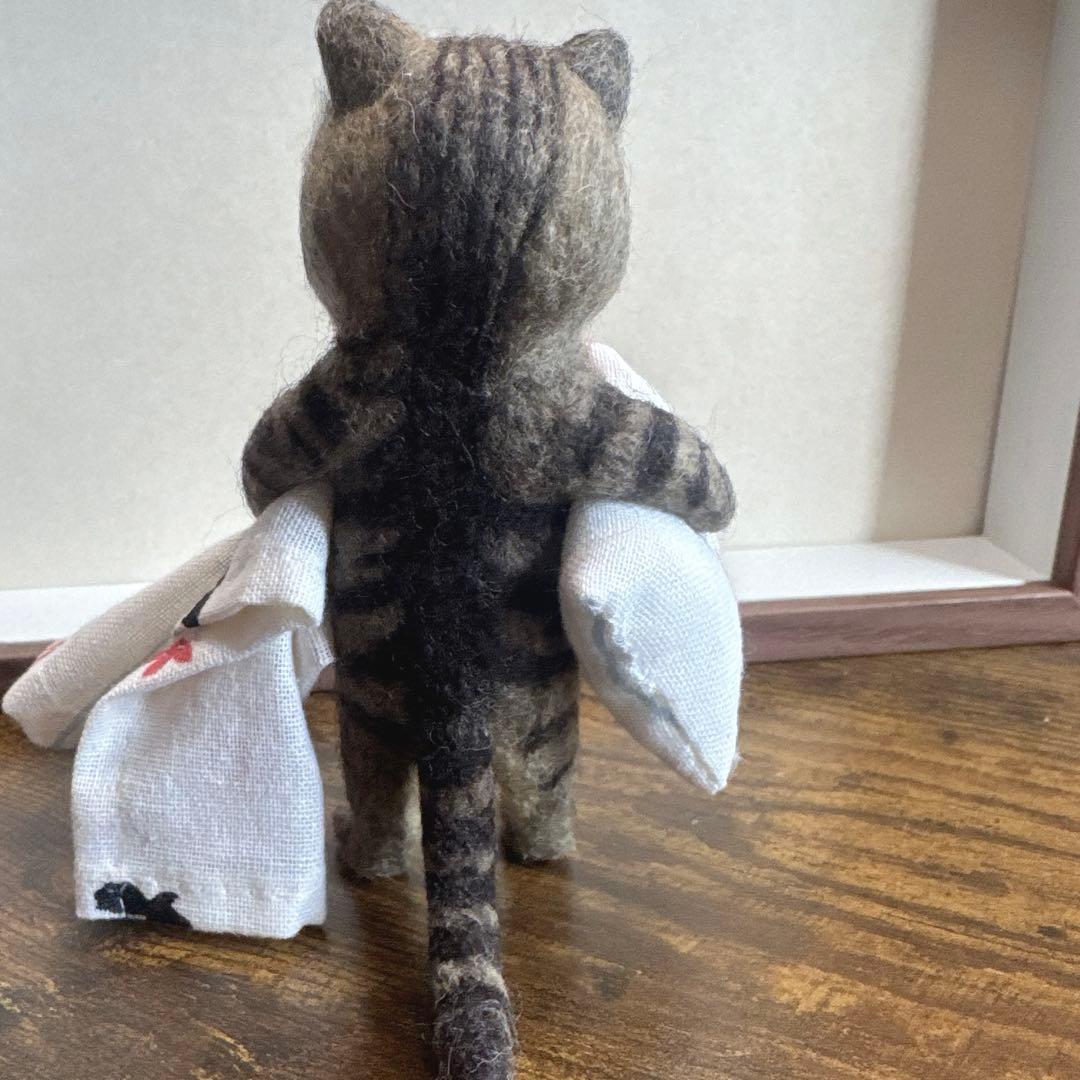 羊毛フェルト猫 キジ猫 ぬいぐるみ