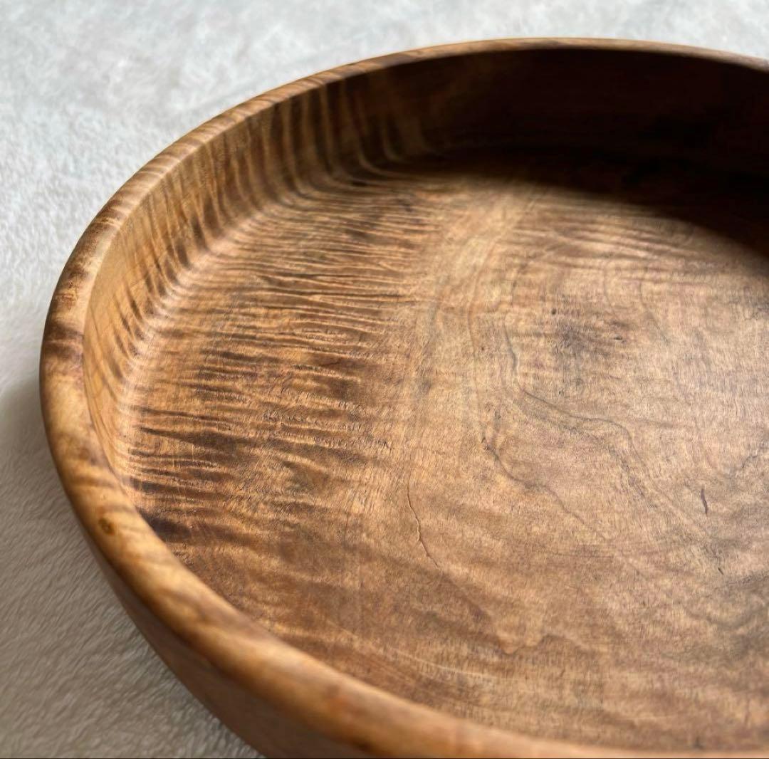 くりぬき盆　お盆　レトロ　木製　トレイ