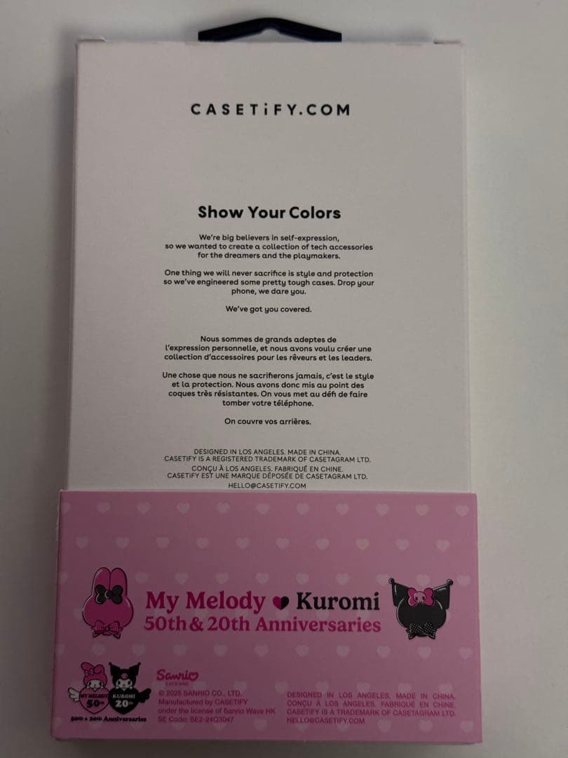 ≪新品未開封≫Casetify IPhone 15用ケース　クロミxマイメロ