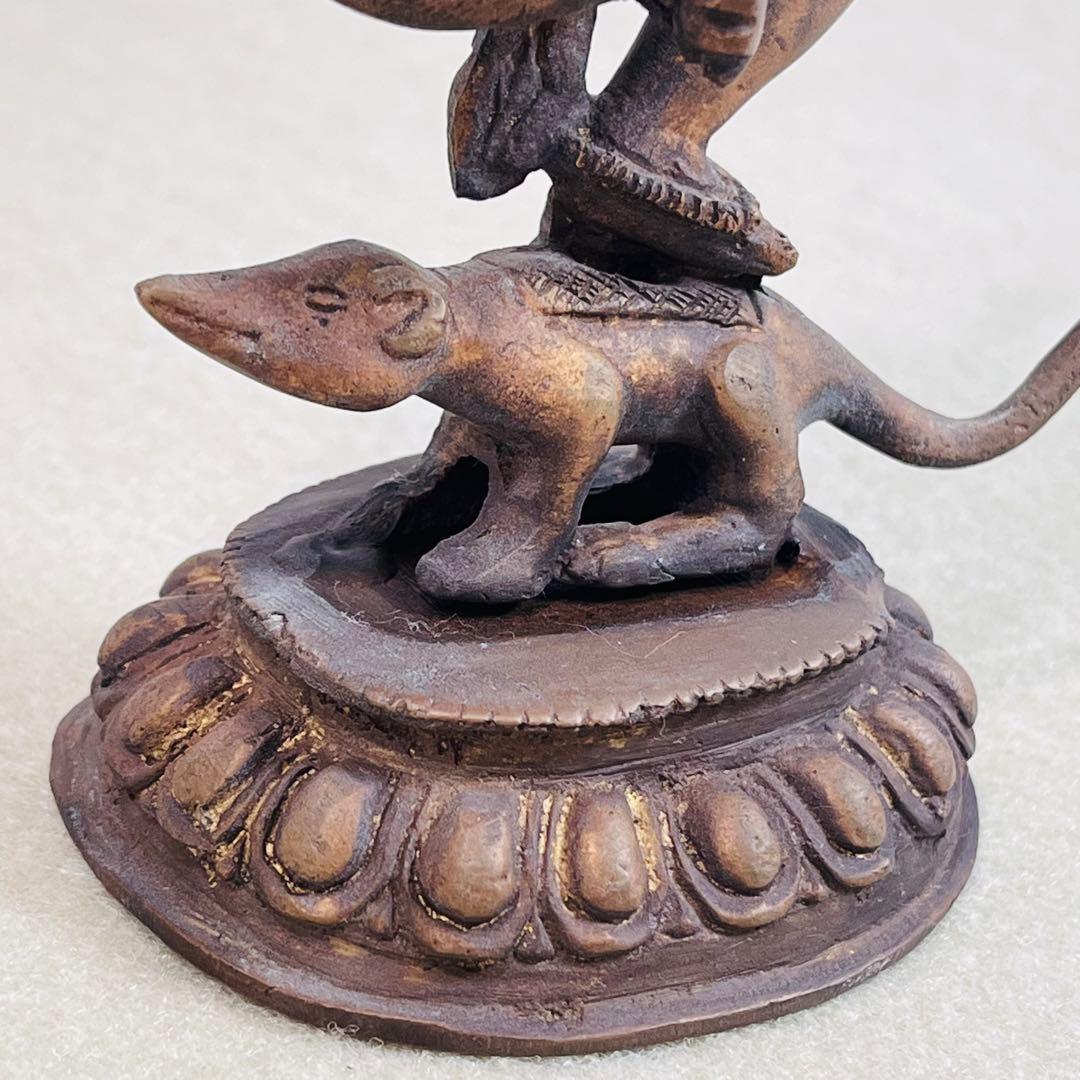 【真鍮製】ガネーシャ像 インド ヒンドゥー 多腕 神様 置物 オブジェ　ブラス