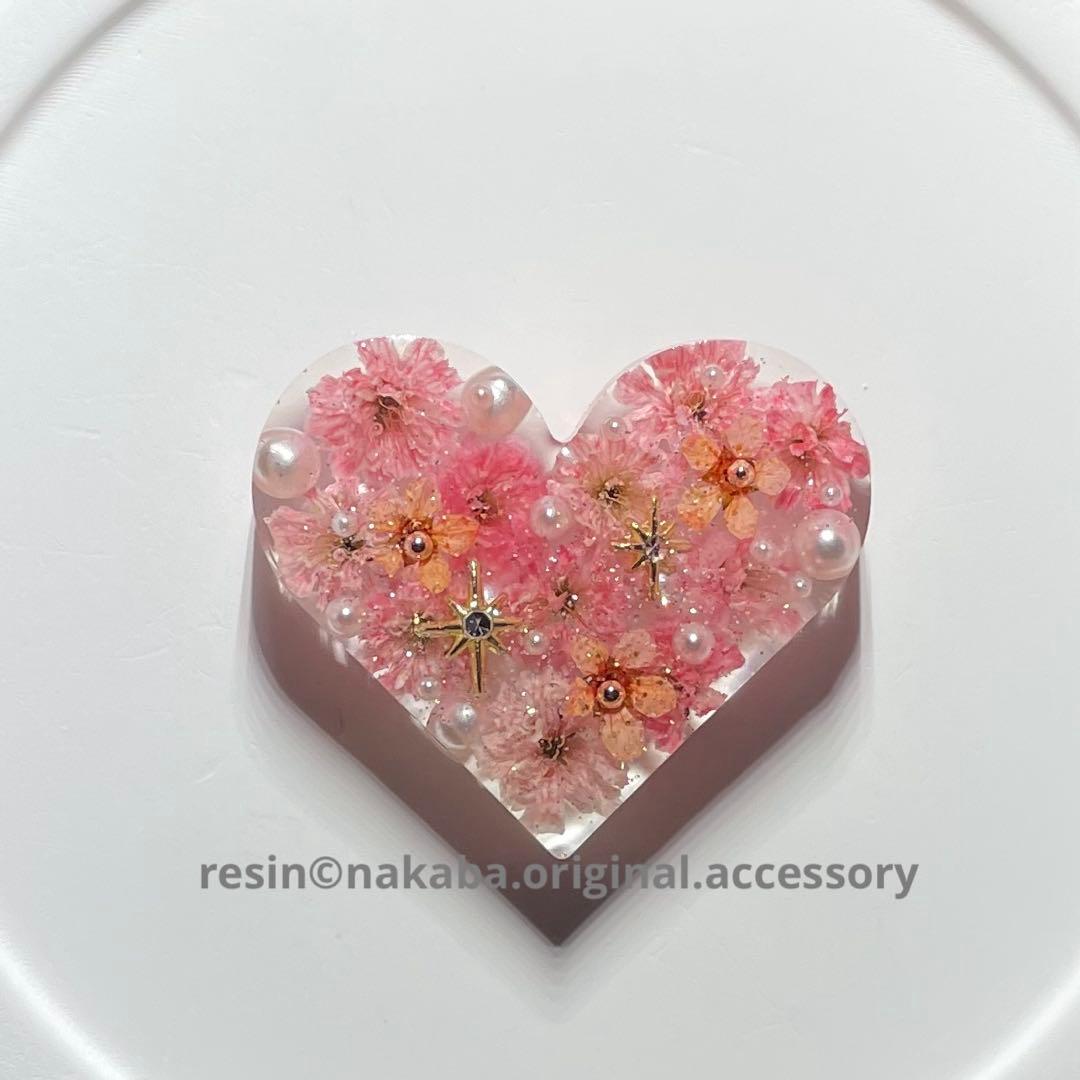 ya-8 ハンドメイド レジン ヘアゴム ブローチ ポニーフック キーホルダー