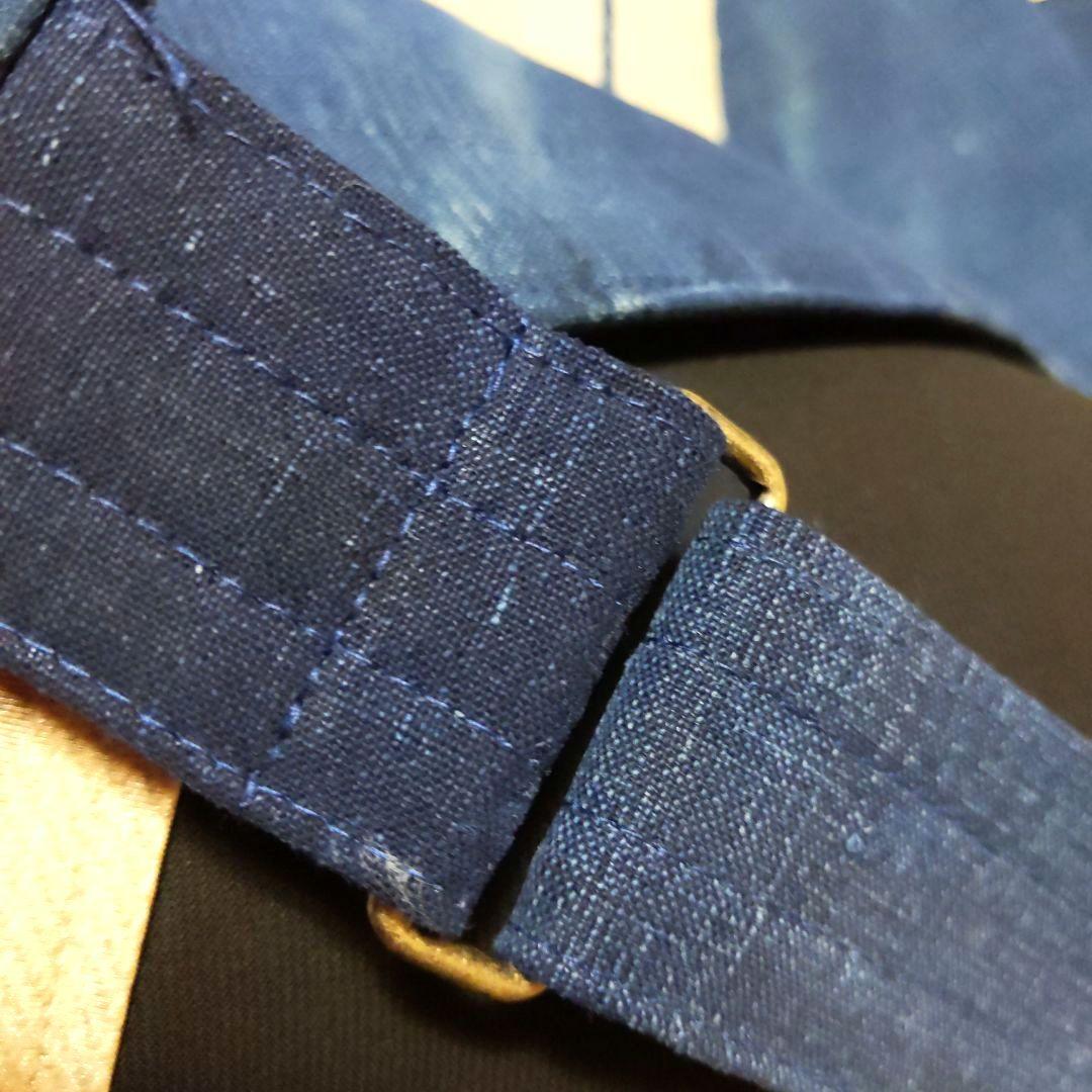 【専用】藍染めショルダーバッグ　襤褸　筒書き　古布　リメイクバッグ