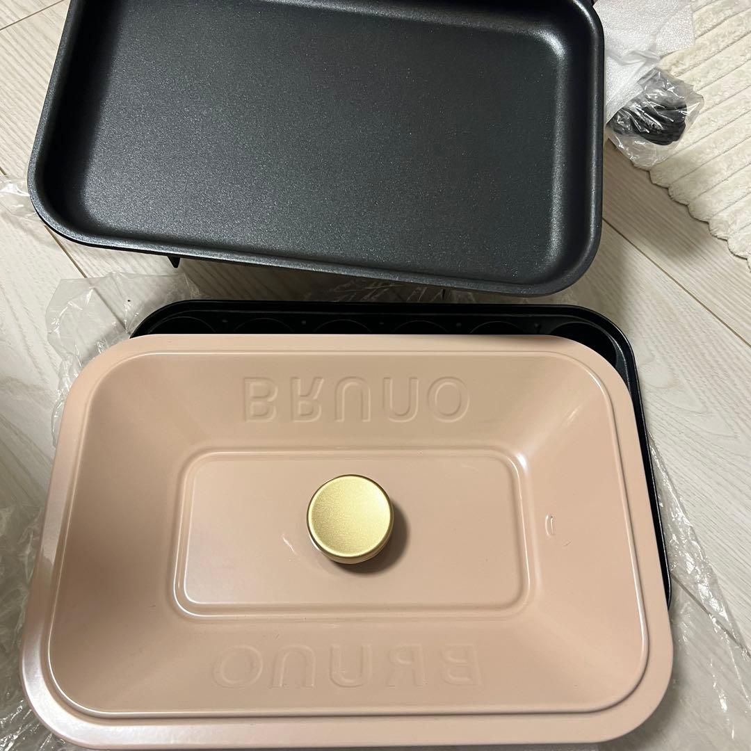 新品未使用BRUNO コンパクトホットプレート ピンクベージュ 箱なし