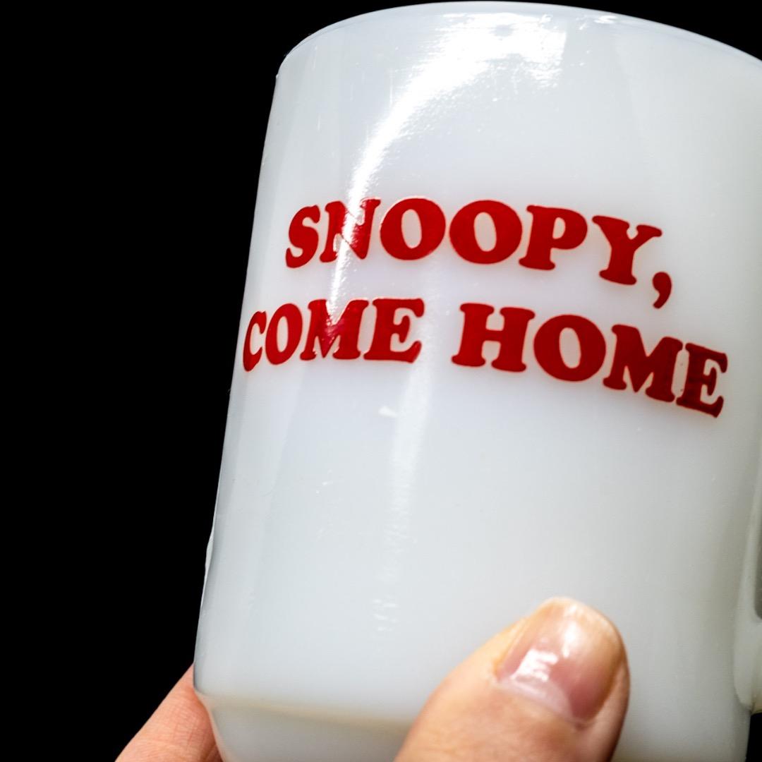 【るりのたま】Fire-King ファイヤーキング スヌーピー カムホーム