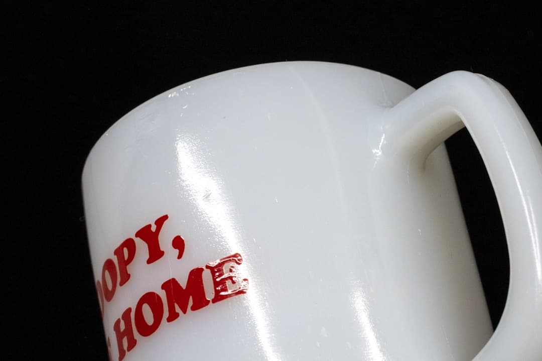 【るりのたま】Fire-King ファイヤーキング スヌーピー カムホーム