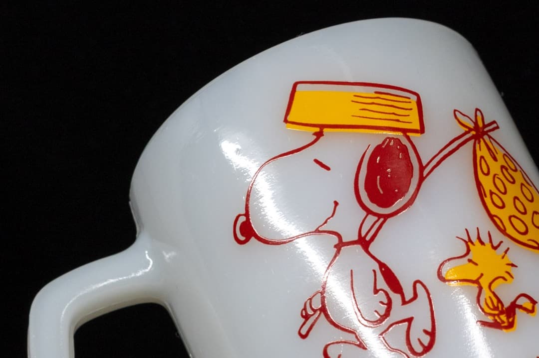 【るりのたま】Fire-King ファイヤーキング スヌーピー カムホーム