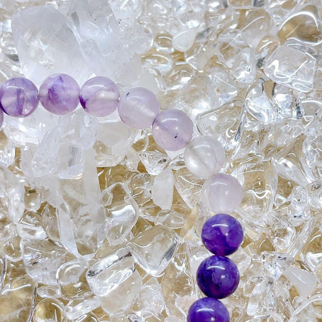 №57 高品質 チャロアイト シリカ デザインブレスレット 天然石 ヒーリング