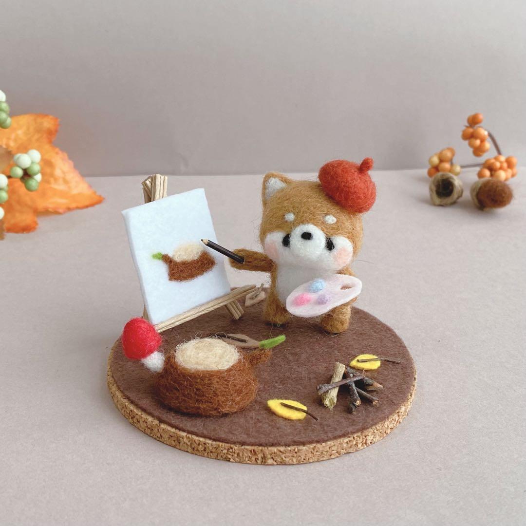 専用ページ　秋作品柴犬　羊毛フェルト