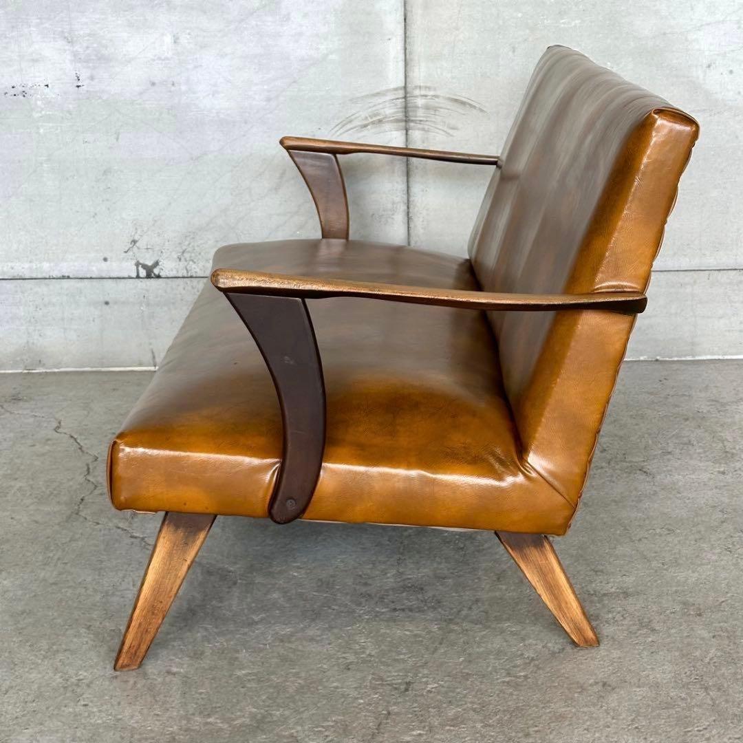 ✦60s〜70s✦ 昭和レトロ ミッドセンチュリー 2人掛けソファ ヴィンテージ