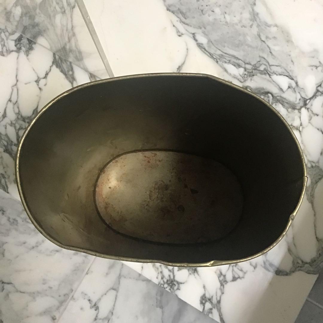 ミッキー＆ミニー BIGサイズ ブリキ缶 ゴミ箱 W.D.P. ビンテージ