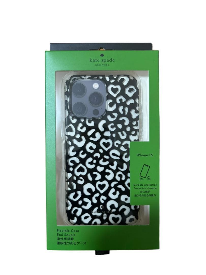 新品★ケイトスペード iphone15 pro ケース グラフィックレオパード