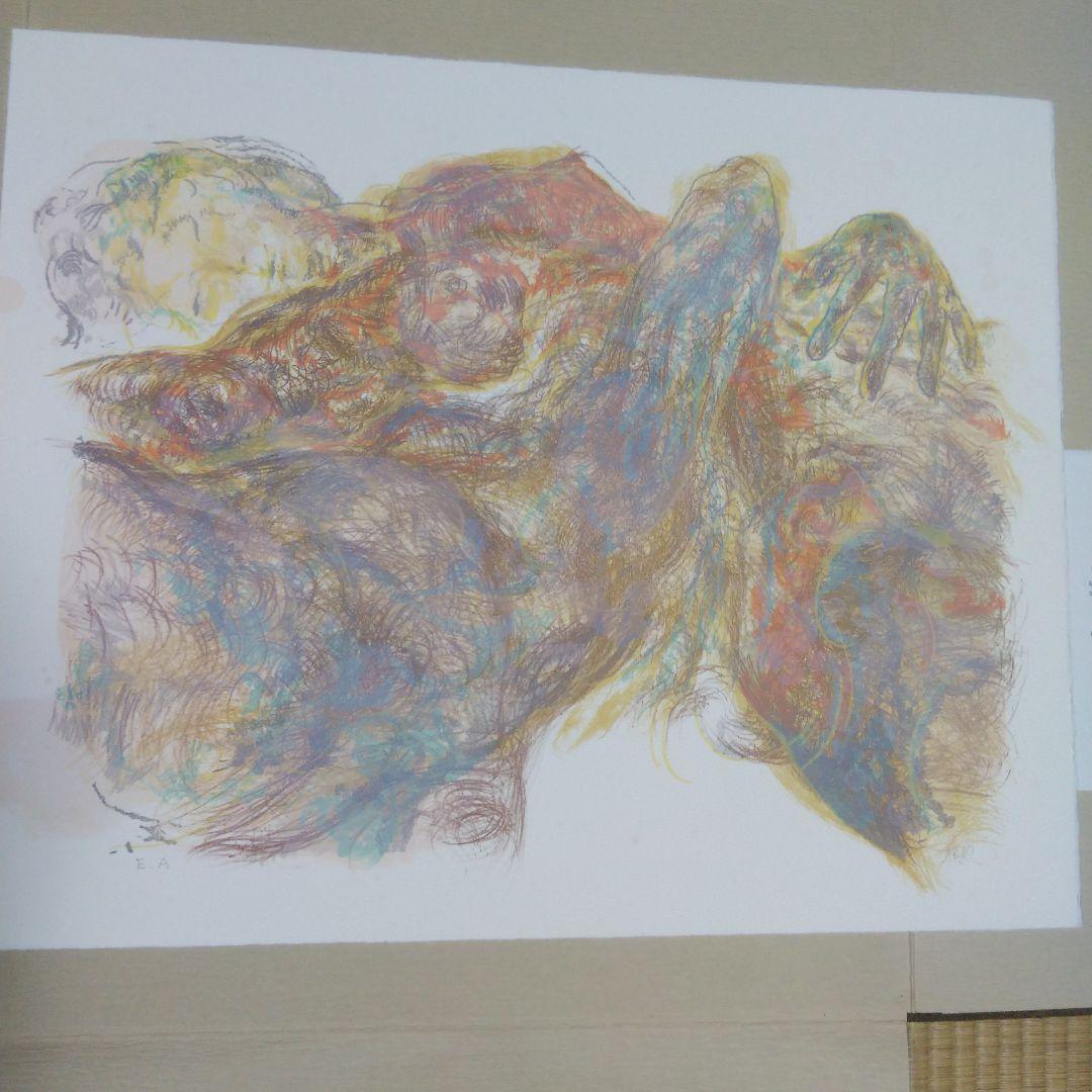 市野龍起『裸婦』◆リトグラフEA番◆直筆サイン有◆日展特選！実力作家！