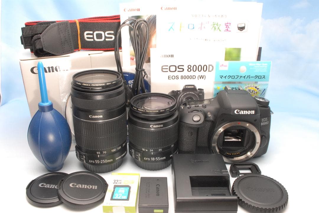 ✨美品セット✨キヤノン EOS 8000D ダブルレンズ 付属品充実 コスパ抜群