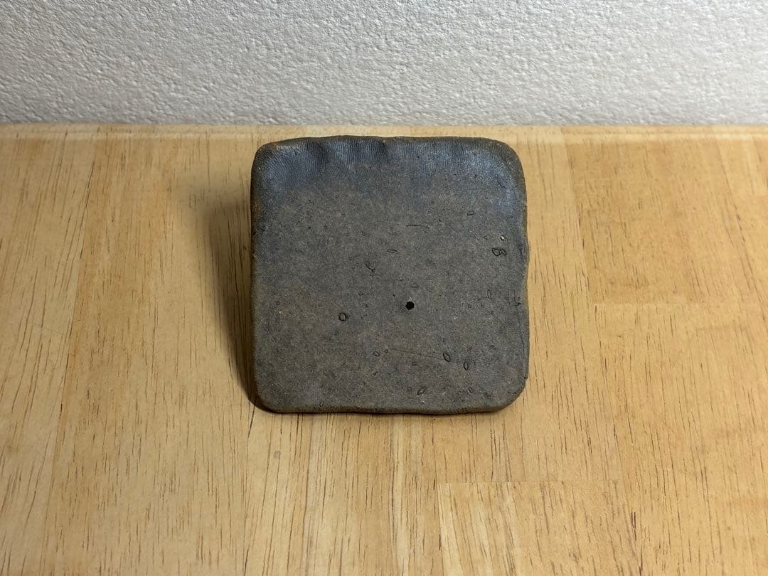 107.備前焼 宝瓶 登り窯 松 4角 手びねり 急須