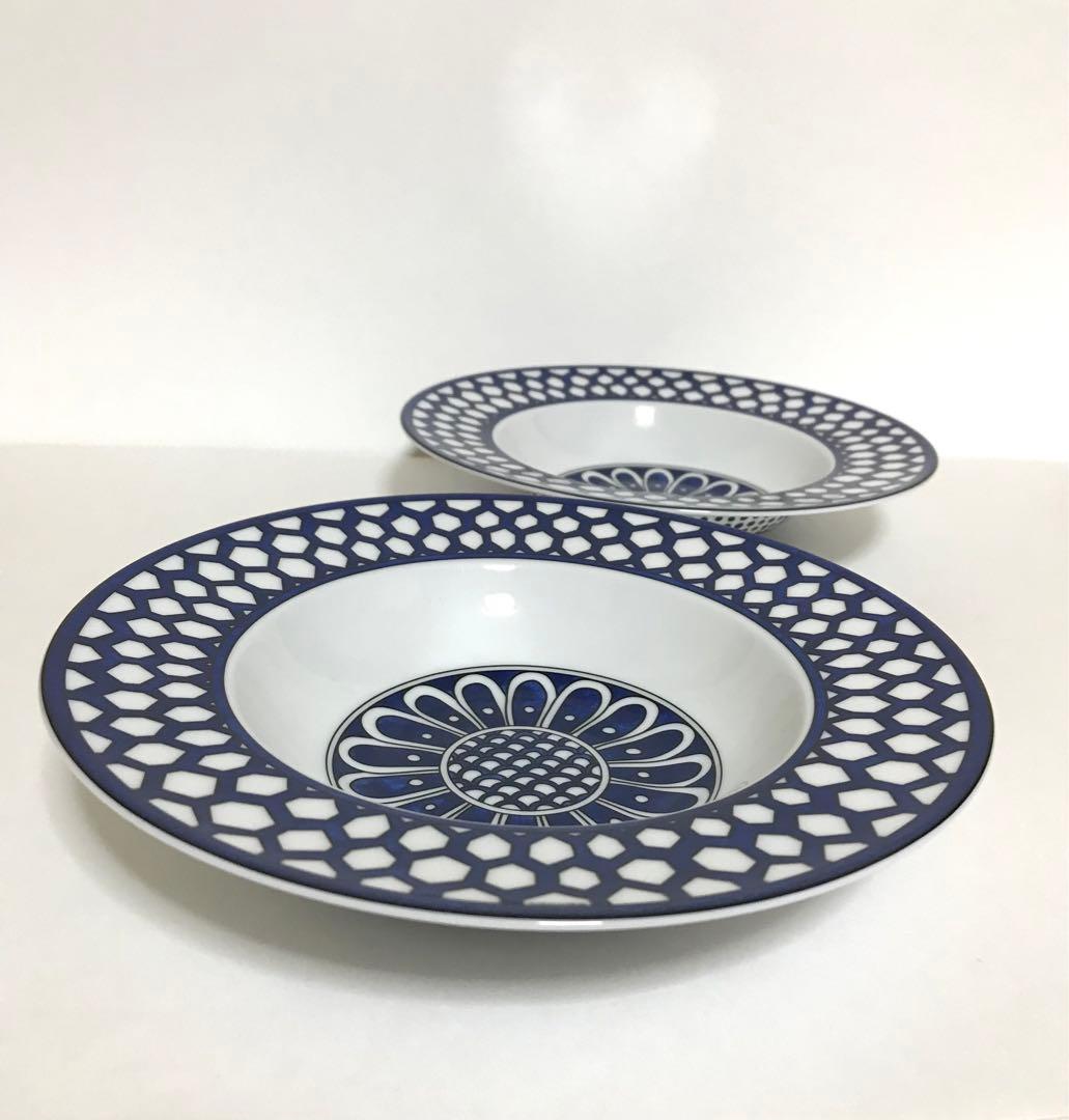 エルメス　ブルーダイユール　スーププレート　お皿Bleus d'Ailleurs