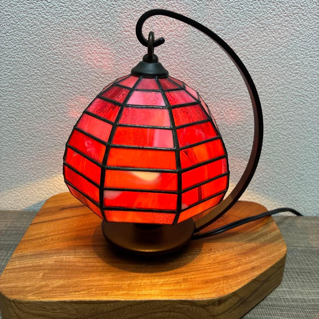 ステンドグラスランプ オレンジ