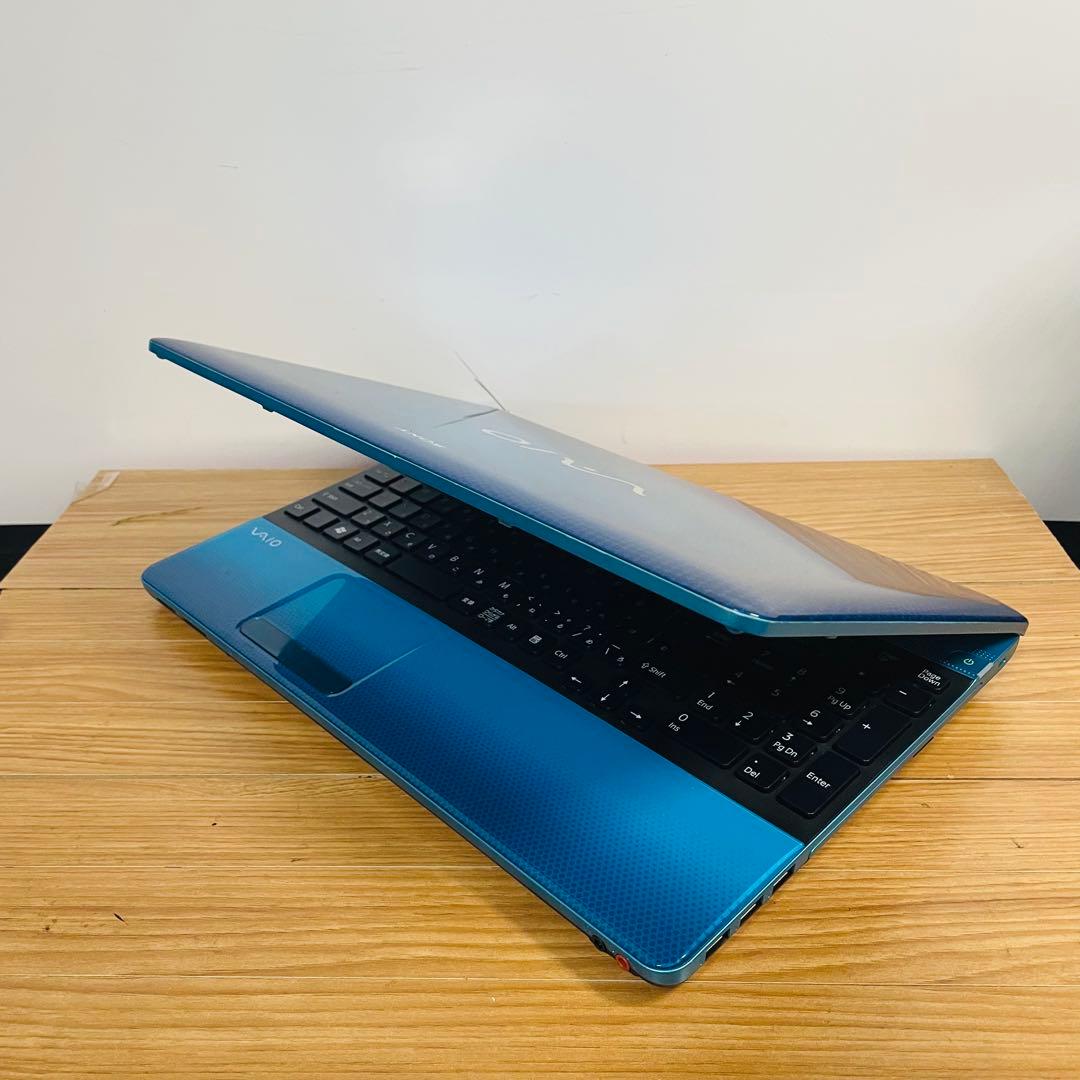 クリスタルブルーVAIOノートパソコンSSD Windows11 オフィスDVD