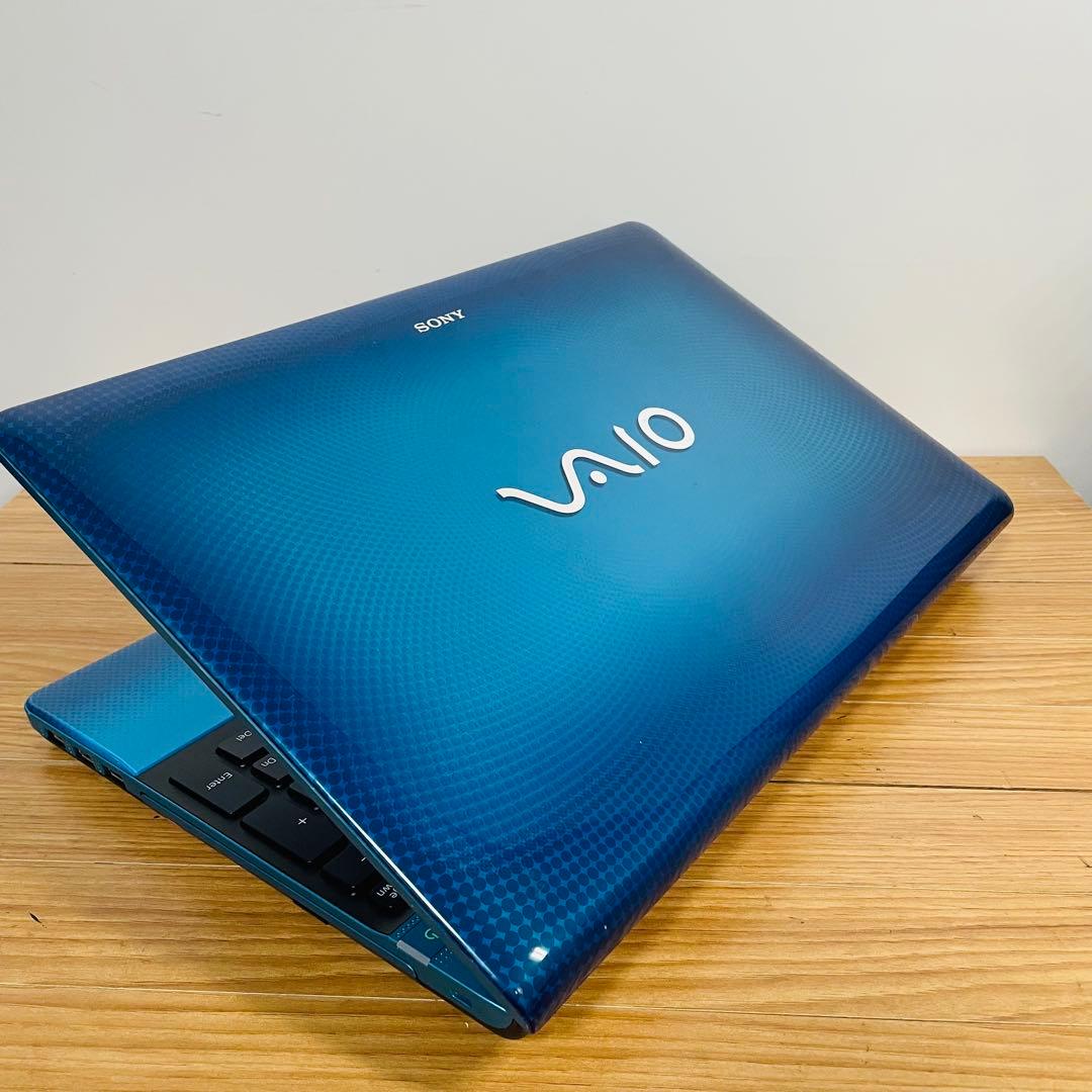 クリスタルブルーVAIOノートパソコンSSD Windows11 オフィスDVD