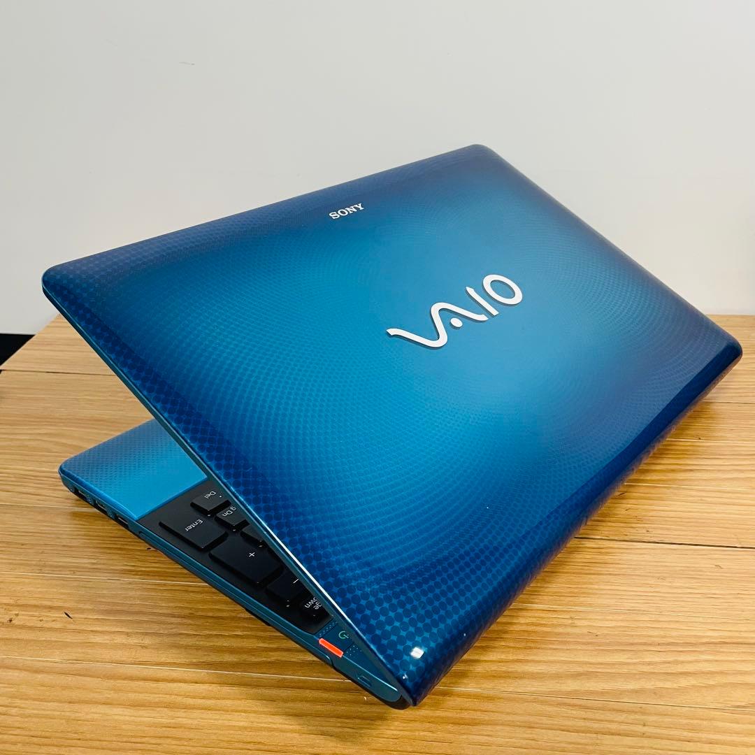 クリスタルブルーVAIOノートパソコンSSD Windows11 オフィスDVD